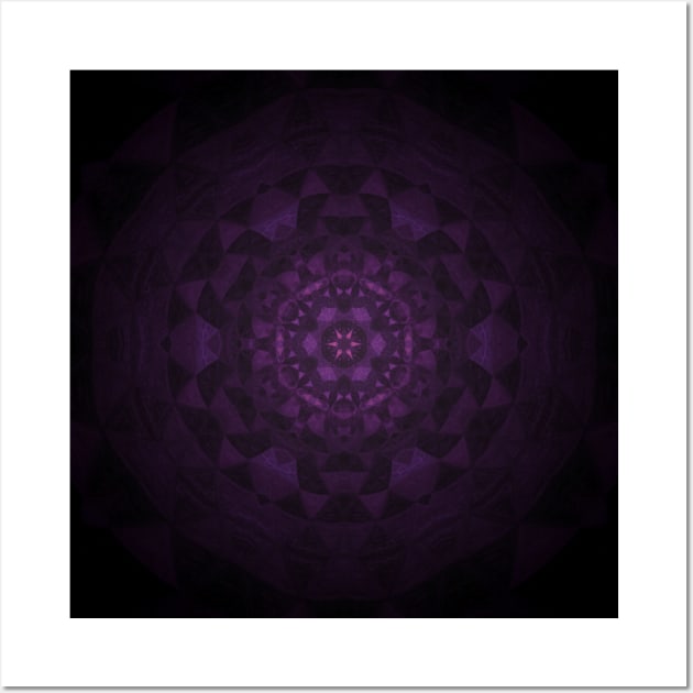 Purple Floral Goth Medallion Wall Art by Moon Art